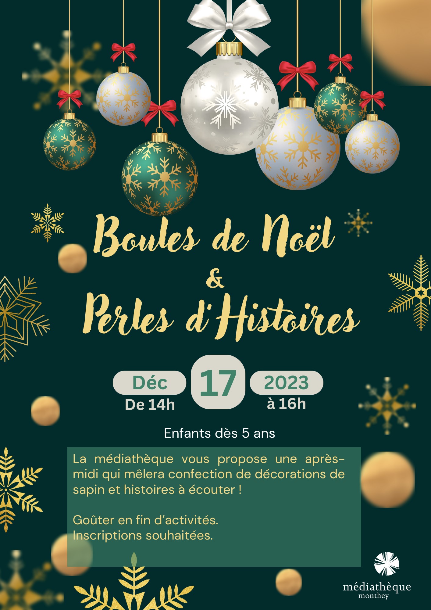 Déco de noel conterie 17 décembre 2023