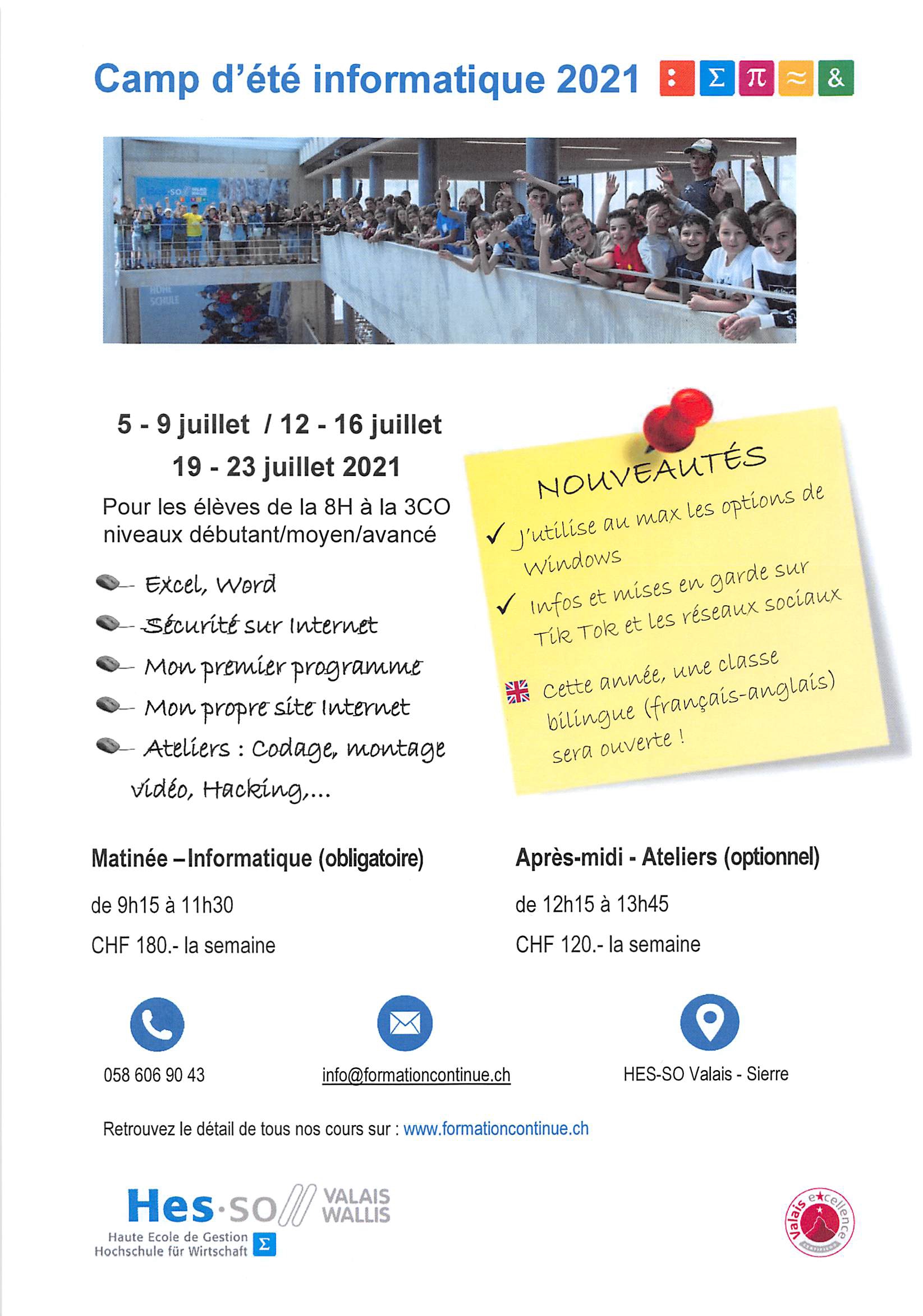 Camp dété informatique 2021